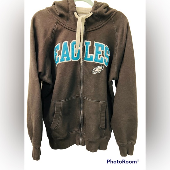 Antigua Black Full Zip Philadelphia Eagles hoodie M - Picture 1 of 6
